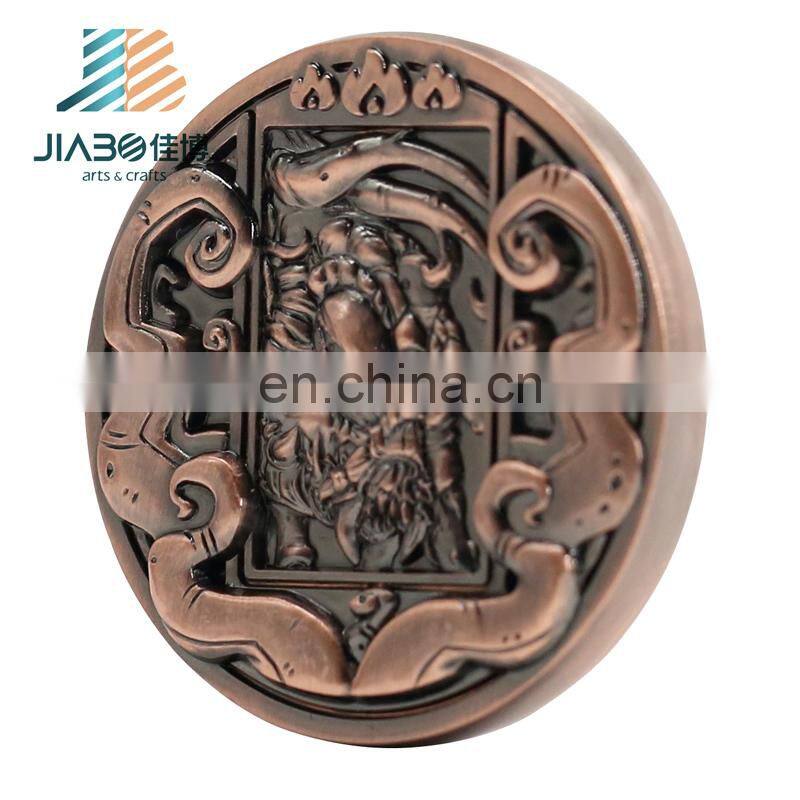 Commemorative Souvenir custom antique copper coin medallion badge with high quality