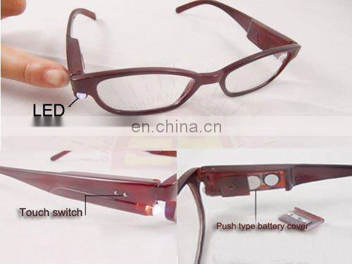 new design light up reading glasses when reading book
