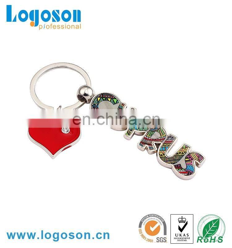 Custom printed carabiner key chain colorful keychain