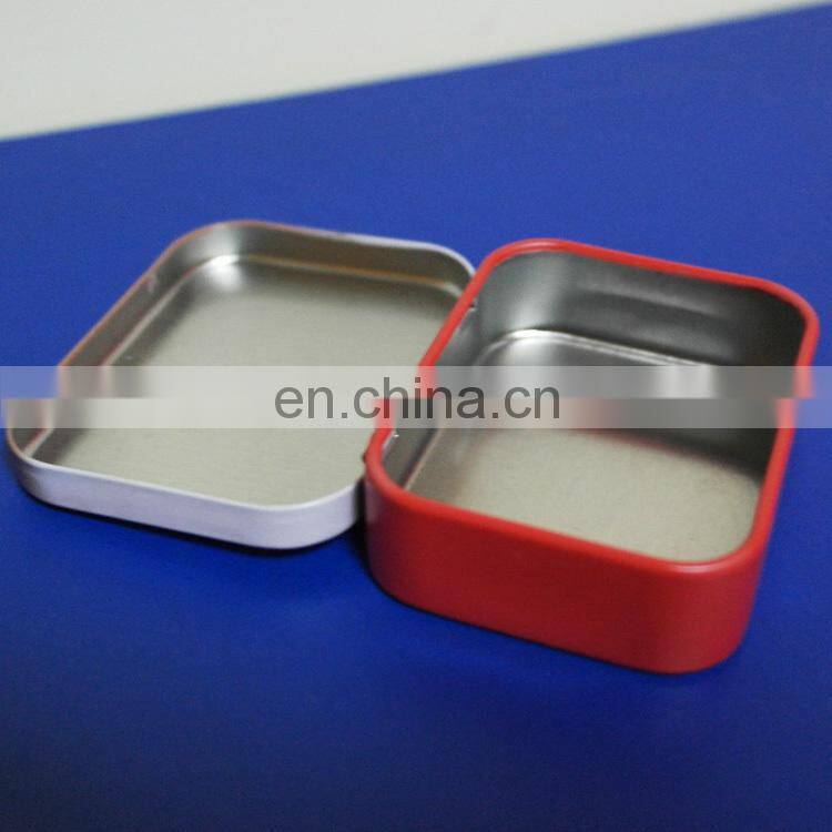 Mini metal tin case with hinge/altoid candy tins