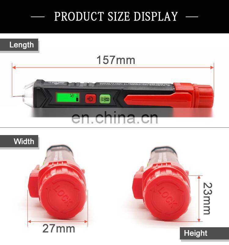 Hot sale Latest Products handheld voltage detector tester non-contact 12VAC to 1000VAC AC Voltage Detector