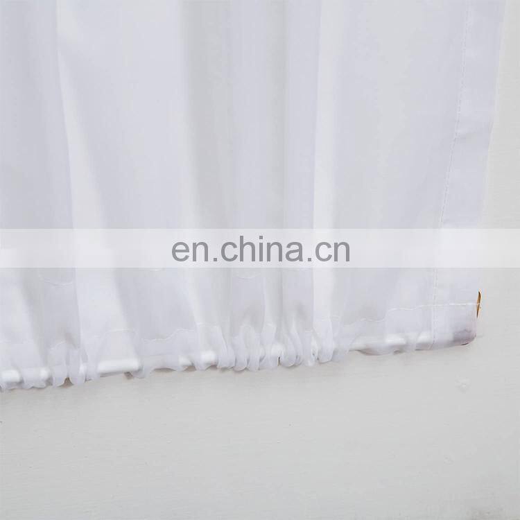 Best sell customized white sheer door window curtain voile french door curtain