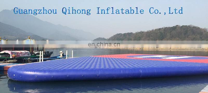 Giant swinging water sport game inflatable trampolines from China for lake
