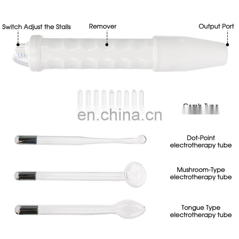 Skin Care Portable High Frequency Electrotherapy Spot Acne Remover Facial Kit Beauty Massager Device