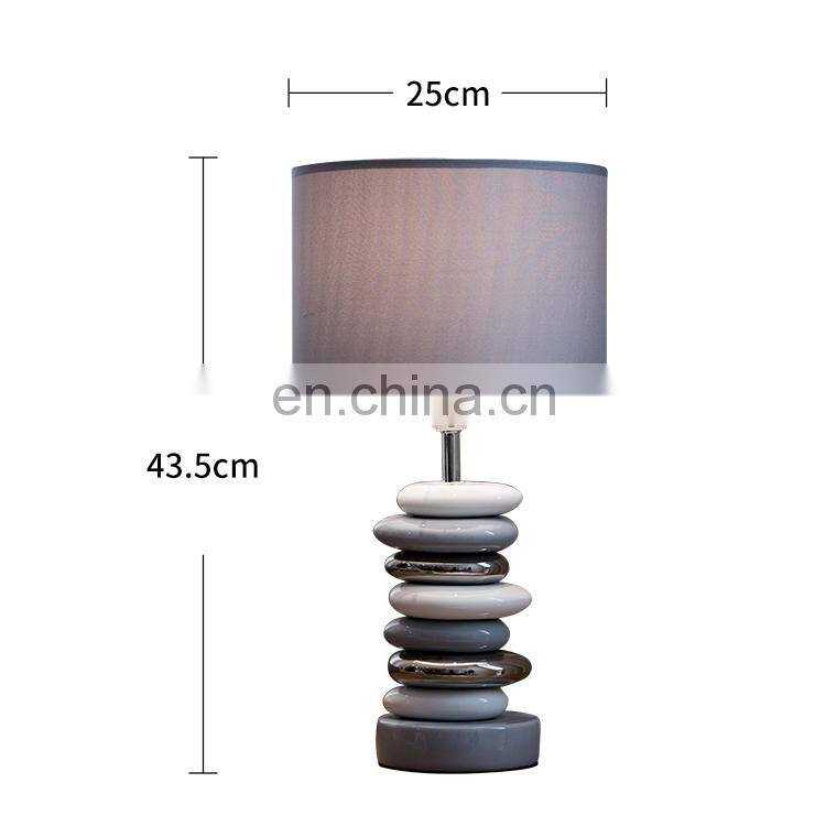 Nordic simple custom hotel nightstand lamp home table decoration cheap modern bedside lamp with logo