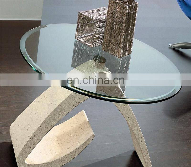 Round glass table tops / transparent coffee table from Chinese factory