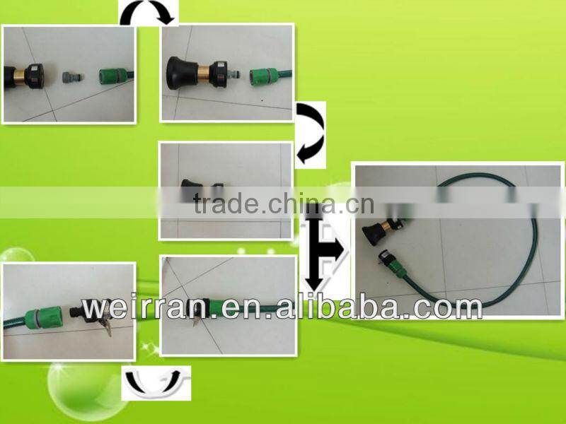 (71947) fireman portable adjustable rotating powerful brass water jet hose nozzle