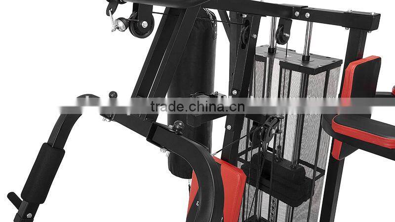 100kg MULTI STATION HOME GYM HG480 EXERCISE EQUIPMENT with BOXING PUNCHING BAG DUMBBELLS