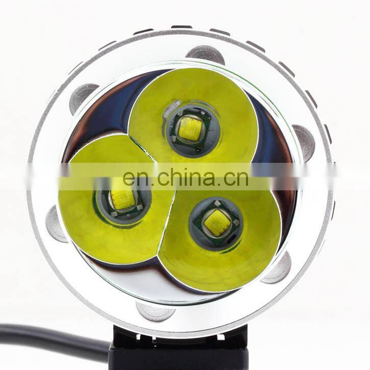 4000Lm 3x XML -T6 LED Bicycle Bike Rechargeable Headlamp Flashlight Torch