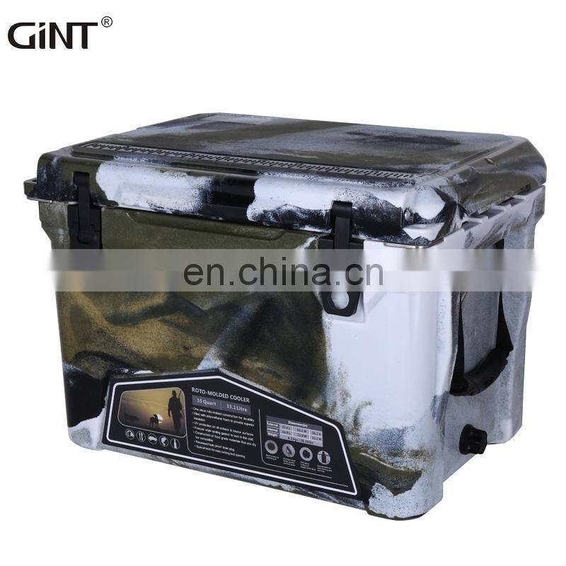 New Color insulated ice chest for out door camping fishing Middle size Cooler box Hot Sell waterproof Hard cooler box