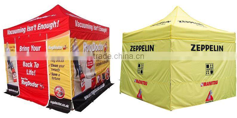 Custom Print Aluminum Pop Up Pagoda Trade Show Tent 3x3m ( 10ft X 10 ft), Printed canopy & valance, 4 full walls