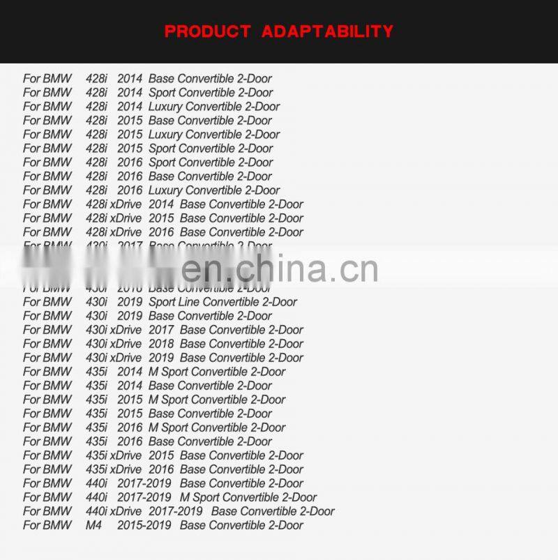 Carbon Fiber Rear Trunk Spoiler for BMW F30 F32 F36 F80 M3 F82 M4 2012-2019