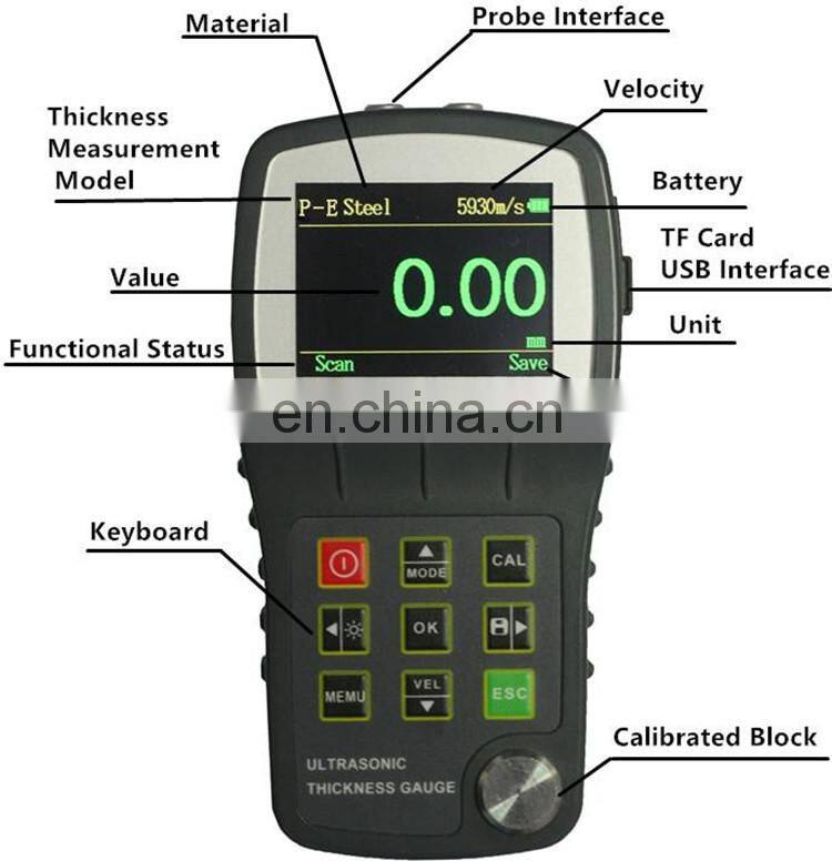 Digital Pocket Ultrasonic Thickness Gauge For Measuring Metal Aluminum Thickness