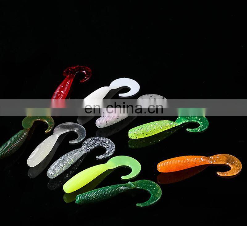 65mm 2.8g 10 pcs Per Bag Wholesale fishing soft lure Good Price bass Big Weave Tail FISHING SOFT LURES