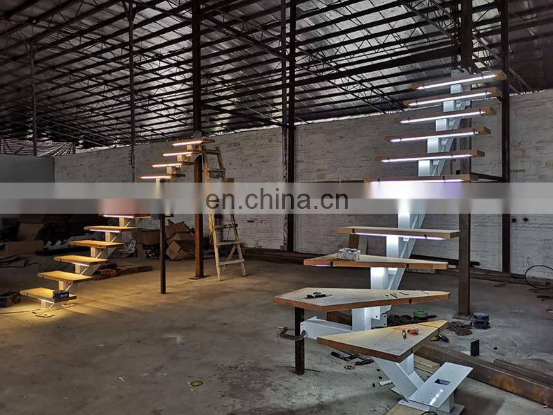 2020 Indoor Minimalist Double Stringer Home Stairs Staircase Design Ideas