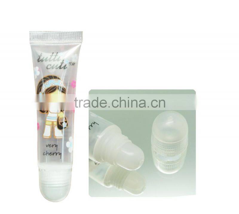 19mm 5ml empty lip gloss plastic tube for packing for lipgloss transparent plastic lipgloss tbe cosmetic lip balm tube