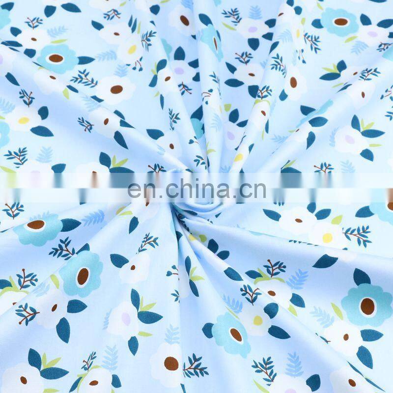 Small floral printed cotton garment fabric twill wholesale home textile bed set pure cotton woven fabric