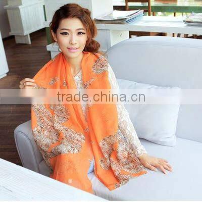 2013 new style custom colorful printed fashion leopard scarf