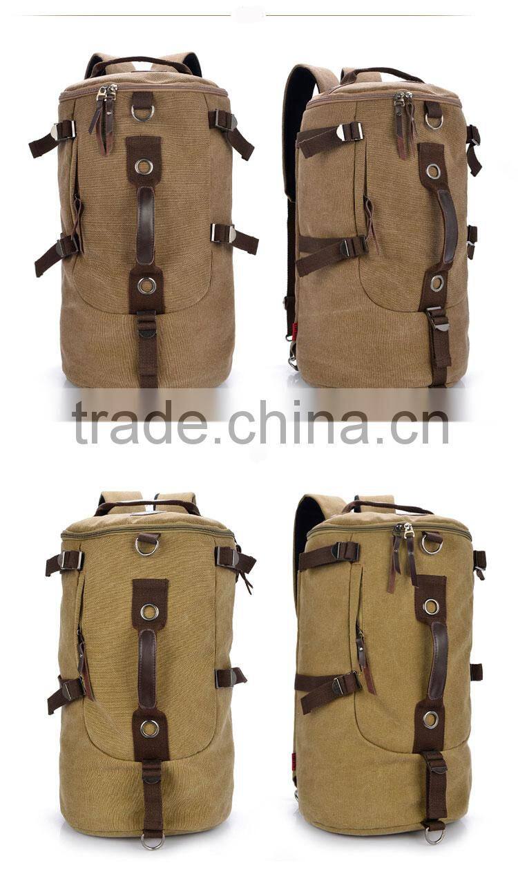 New style mult-function cylindric canvas shoulder bag/leisure bag/causal bag/student bag/travel bag/pack bag/tote bag/backpack/m