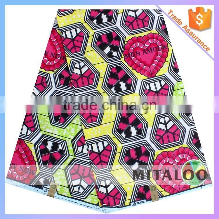 Mitaloo New Pattern African Real Wax Fabrics Prints Fabric MH3057