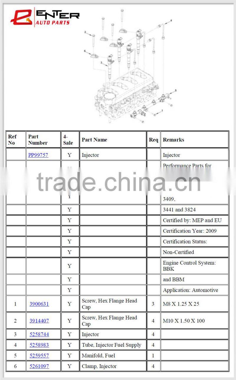 0445 110 376 high quality original fuel injector for foton truck