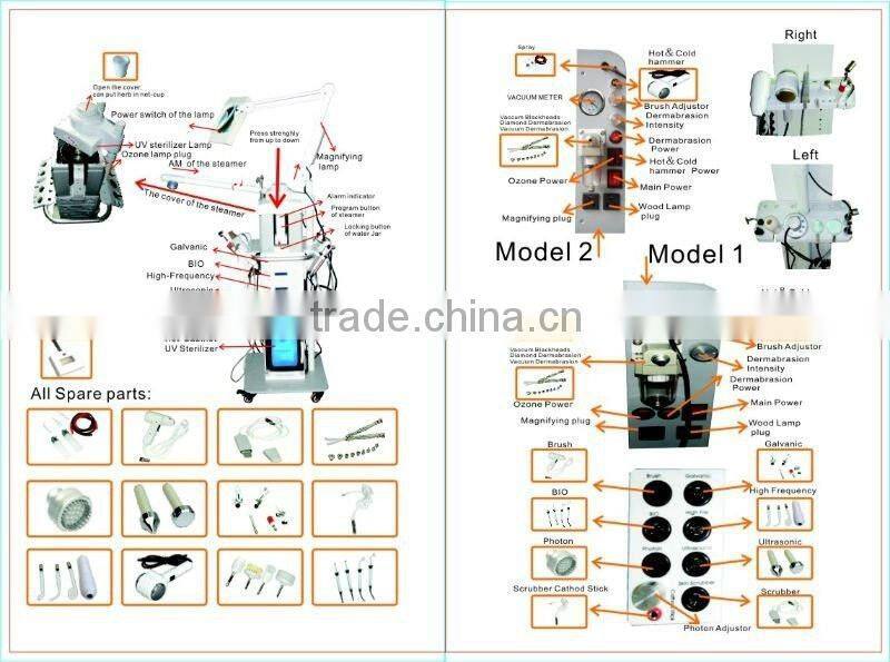 Pro Beauty Salon Microdermabrasion Skincare Machine w/ Facial Steamer
