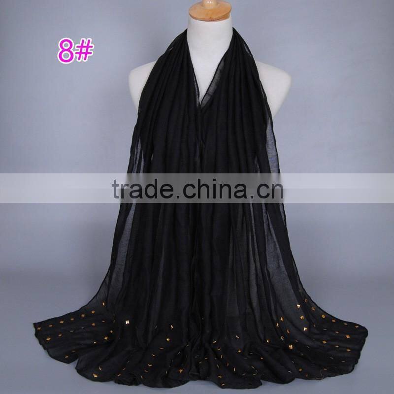 Trend All-match Rhinestud Fixed Muslim Women Head Hijab Shawl