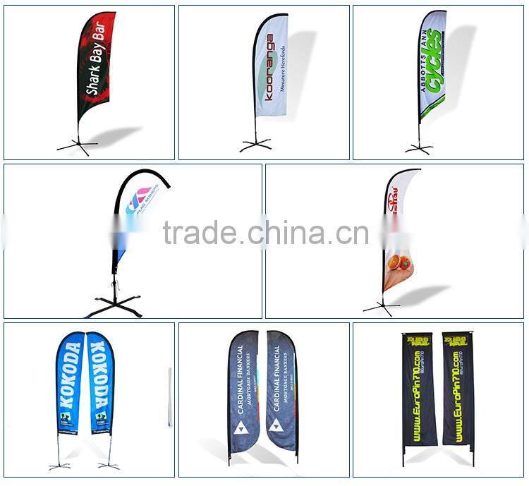 hot sale outdoor display feather flag with pole