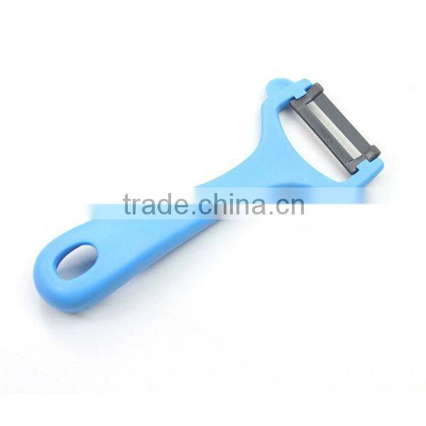 Blue plastic handle paring knife
