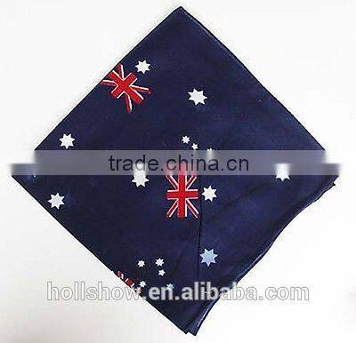 Flag Camouflage Printed Square Neckwear Cotton Bandana