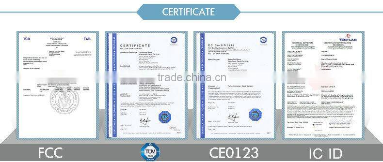 Yellow usb pulse oximeter with spo2 sensor