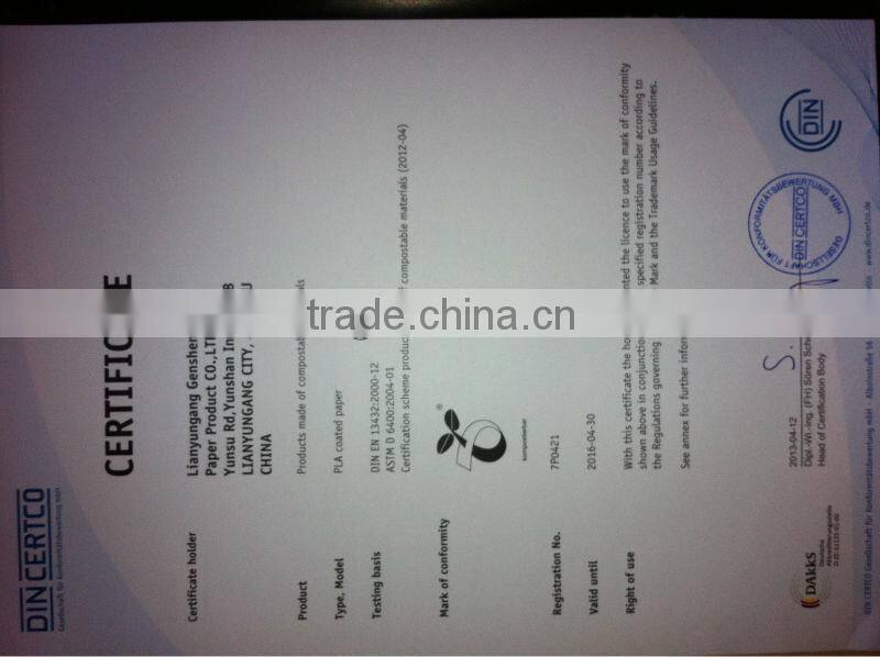 12oz biodegradable hot drink PLA paper cups