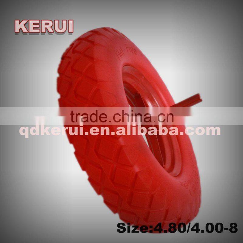 tractor pattern 16" PU foam rubber wheel 4.00-8