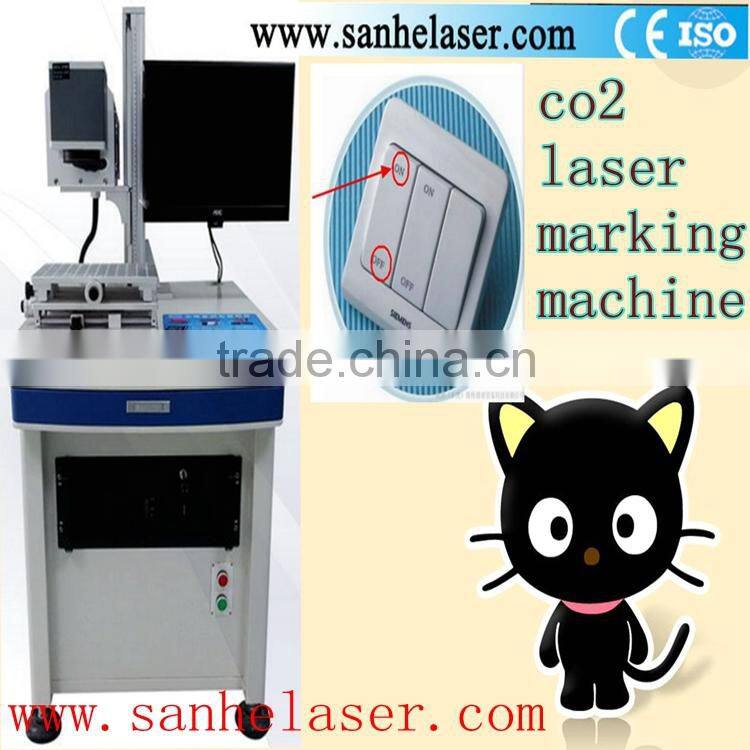 Multi-usage co2 laser marking machine engrave non-materials arts and gifts food package product date code marking plastic switch