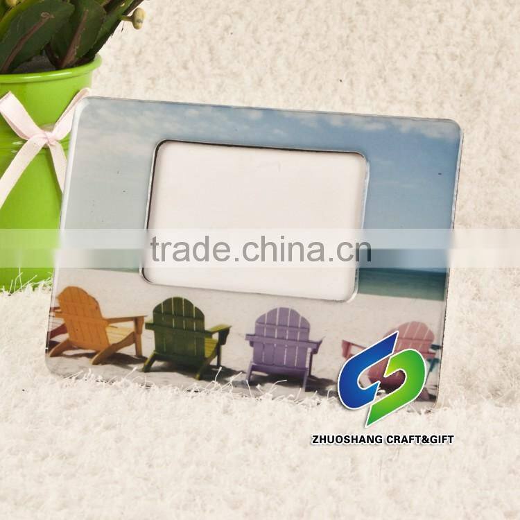 New Arrival Sublimation customed fridge magnet photo frames/beautiful scenery fridge magnet sticker