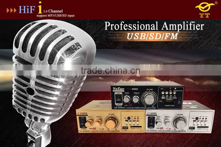 Minsound USB-700M professional power amplifier with U disk YT-698D with usb/sd three colour