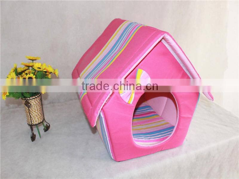House Shaped Pet Home, Cat House, Dog Home with Cute Bow