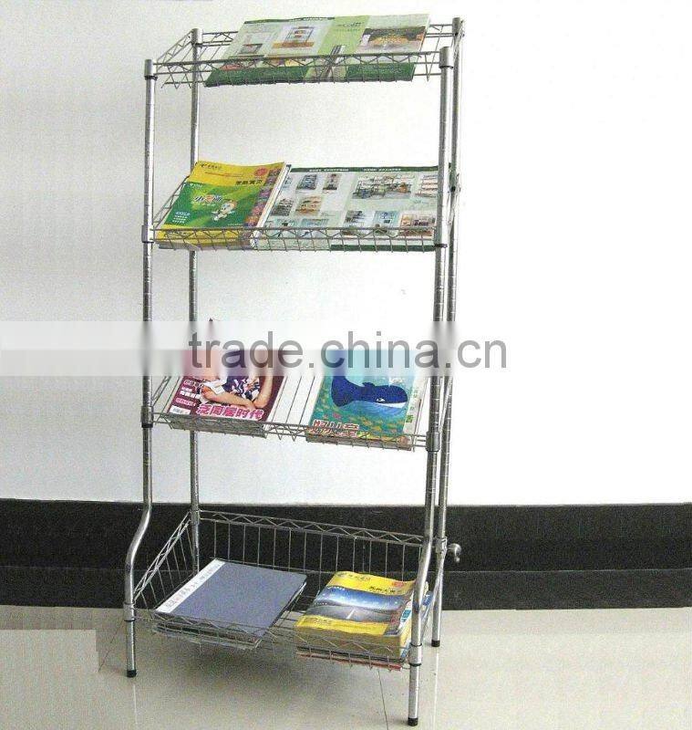 Chrome magazine rack