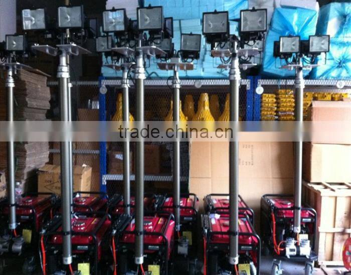 telescopic mast light/lighter tower mounted on small car skype:sunnylh3