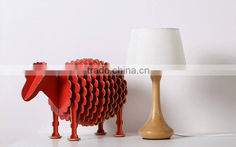 Modern Fabric Shade Wood Table Lamp LED Wood table lamp JK-879-18 LED Wood table Light