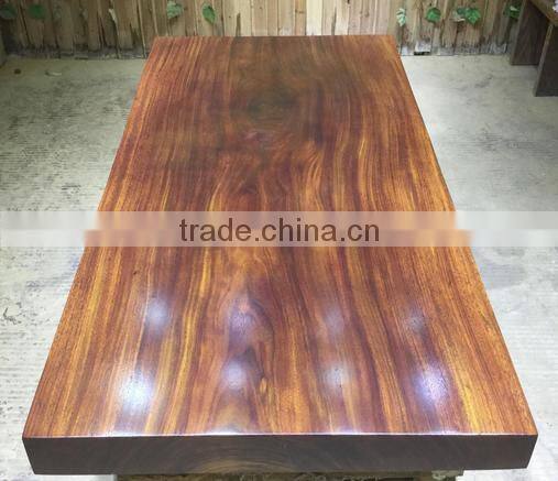 Fashion Okan Style Right-Angle Side Pure Natural Rose Wood Dining Table Top