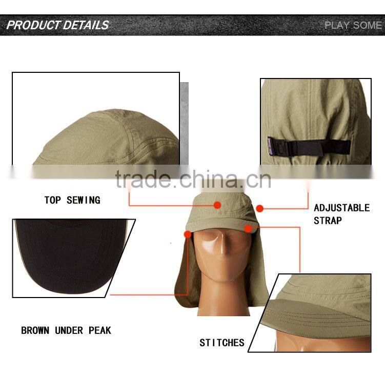 Microfiber lampshade neck cover flap legionnaire campaign mosquito net outdoor hat