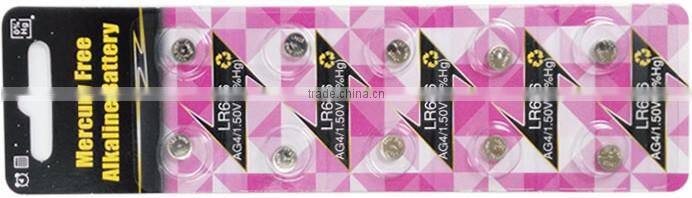 1.5V AG4 Alkaline button cell battery LR626 377A watch battery