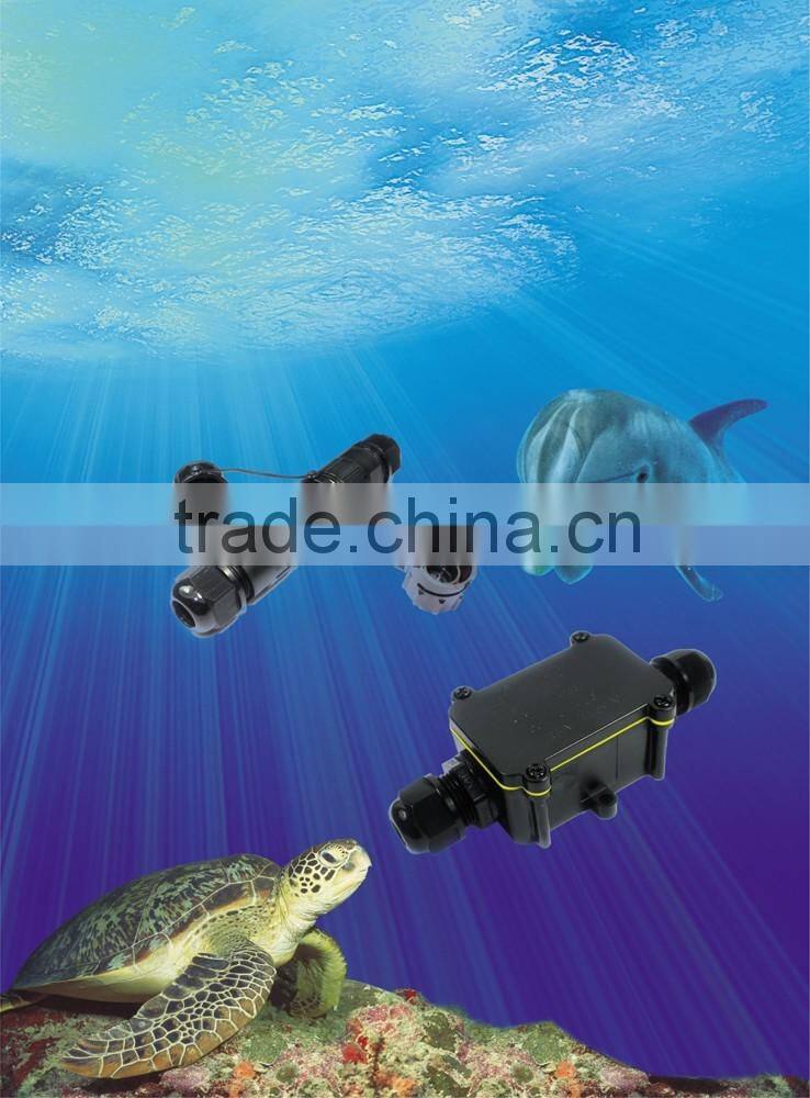 ip68 grade 3pin 2 way submersible junction box with tuv