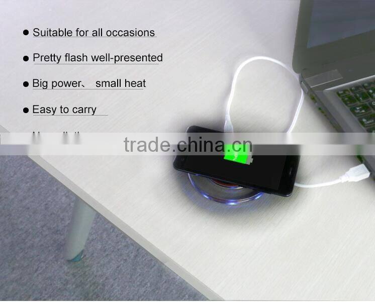 2016 New Product Qi Wireless Charger wireless charging pad for Samsung Galaxy S6 / S6 Edge