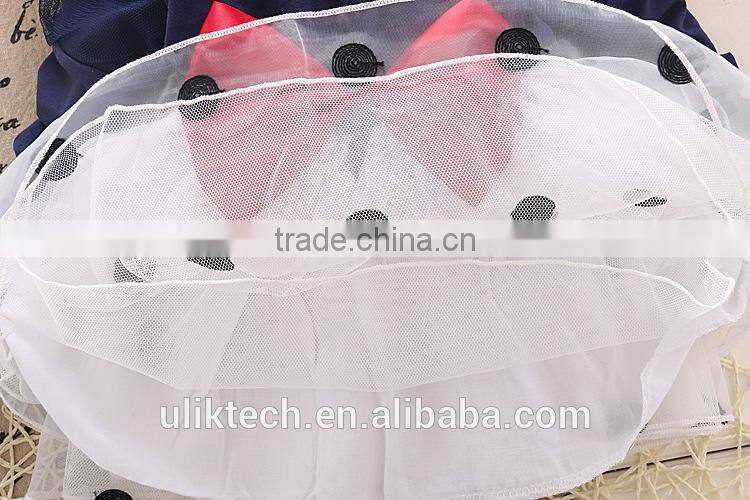 bow knot and dot dresses fall kids clothing