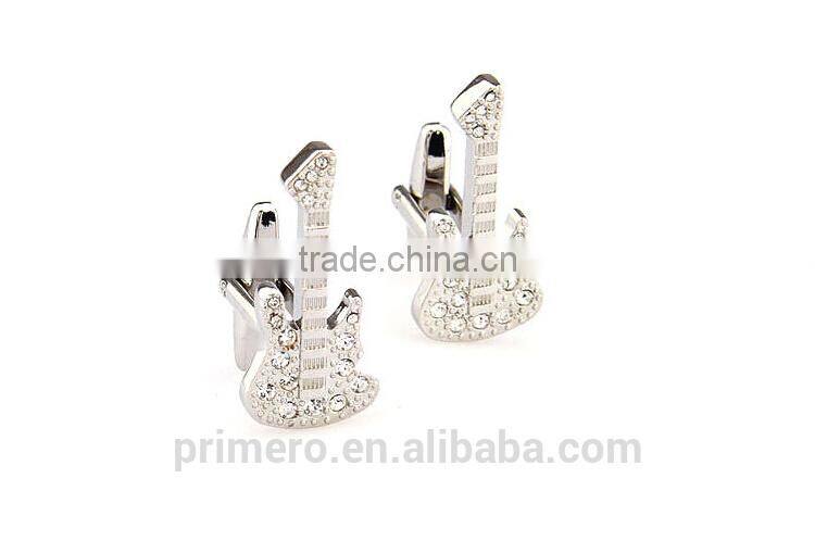 PRIMERO 2015 jewelry acoustic guitar cufflinks Crystal Guitar Cufflinks sports Cufflinks Fashion clothing Luxury gift cufflinks
