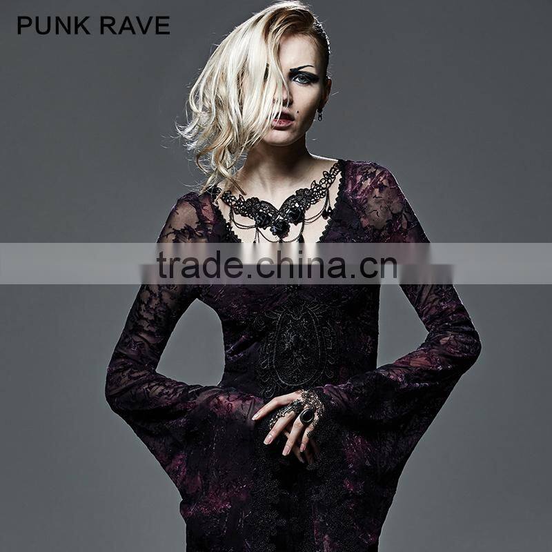 S-143 Black Leather Sexy Cool lady Neck Garments Collar Accessory