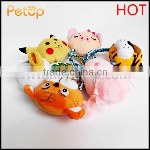 Animal Head Plush Dog Rope Toy