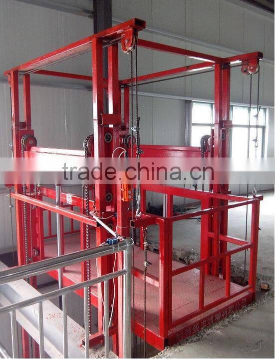 Vertical Guide Rail Hydraulic Cargo Elevator with Competitive Price